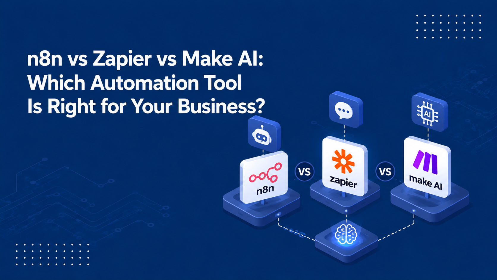 n8n vs Zapier vs Make AI automation tools comparison